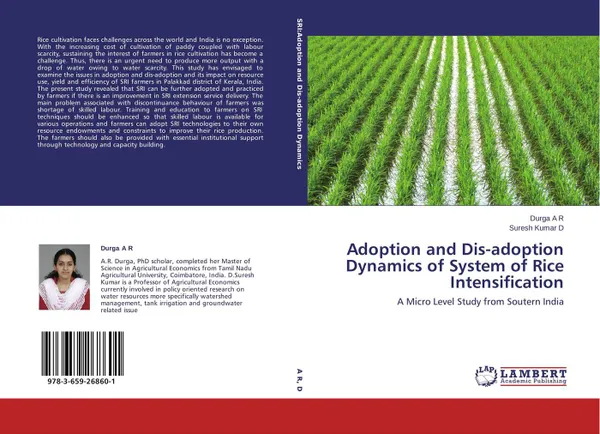 Обложка книги Adoption and Dis-adoption Dynamics of System of Rice Intensification, A.R. Durga and Suresh Kumar D.