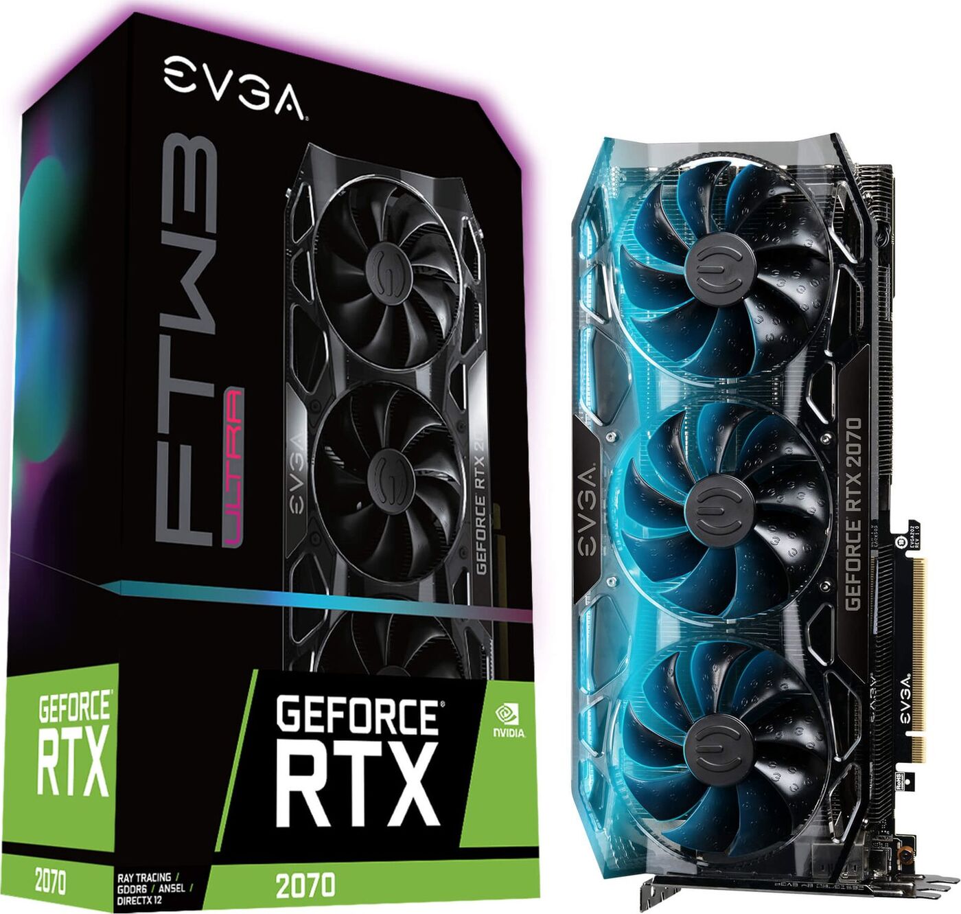 фото Видеокарта EVGA GeForce RTX 2070 8GB, 08G-P4-2277-KR