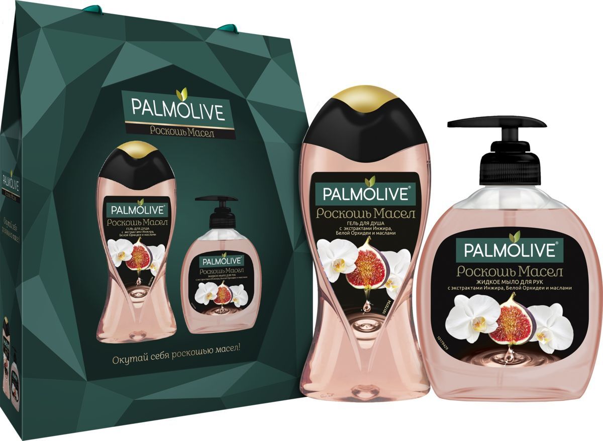 фото Подарочный набор Palmolive Роскошь масел Гель для душа + Жидкое мыло, женский, RU00690A