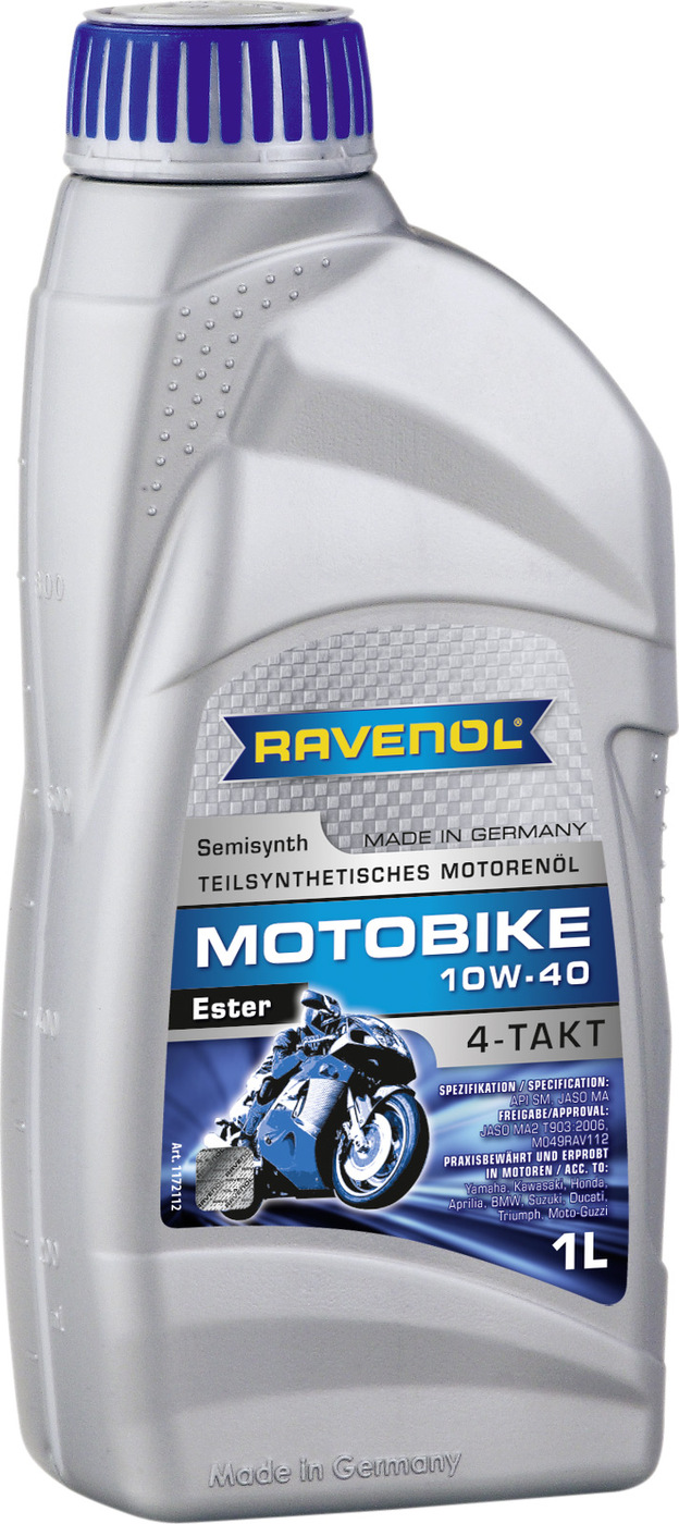 фото Моторное масло RAVENOL Motobike 4-T Ester SAE 10W-40 (1 л)