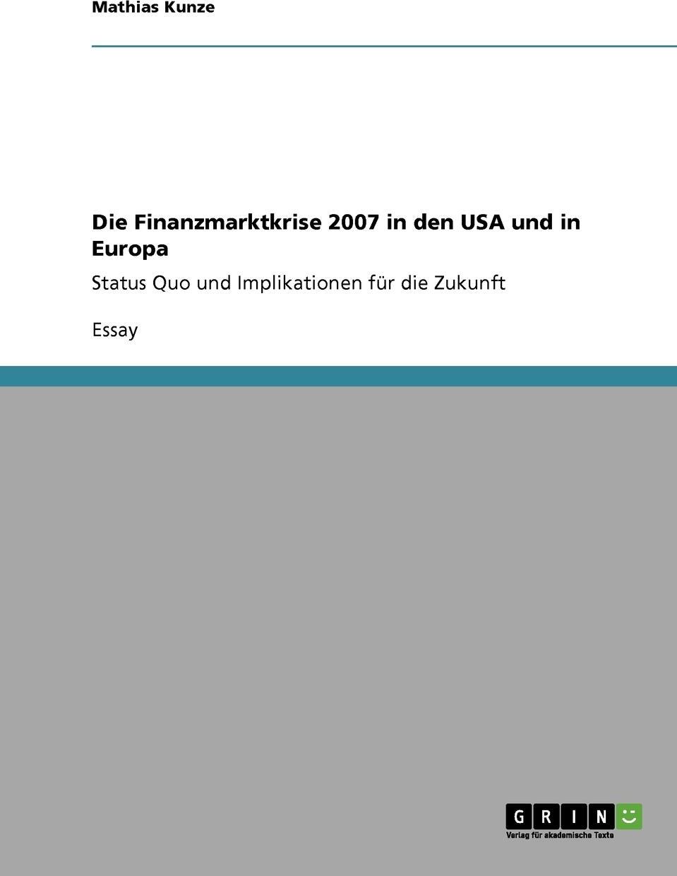 фото Die Finanzmarktkrise 2007 in den USA und in Europa