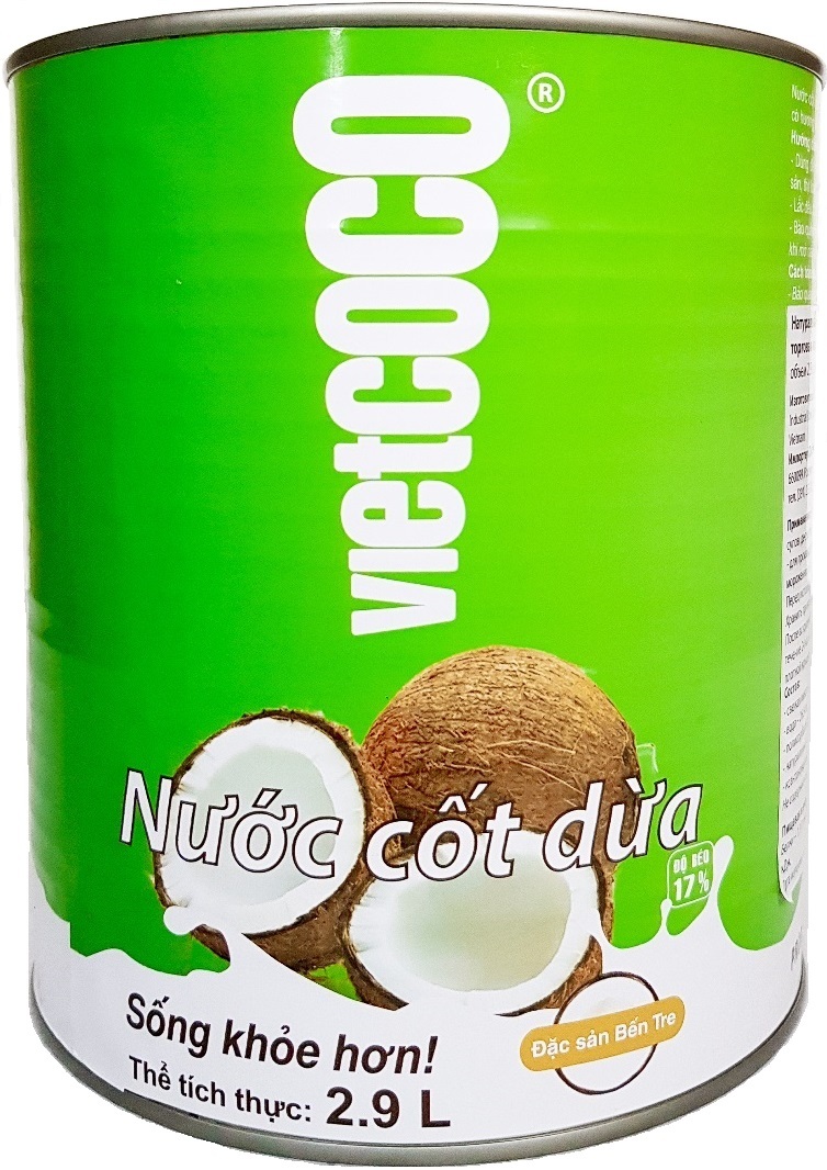 Кокосовое молоко VietCOCO 73% натуральное растительное в жестяной банке ...