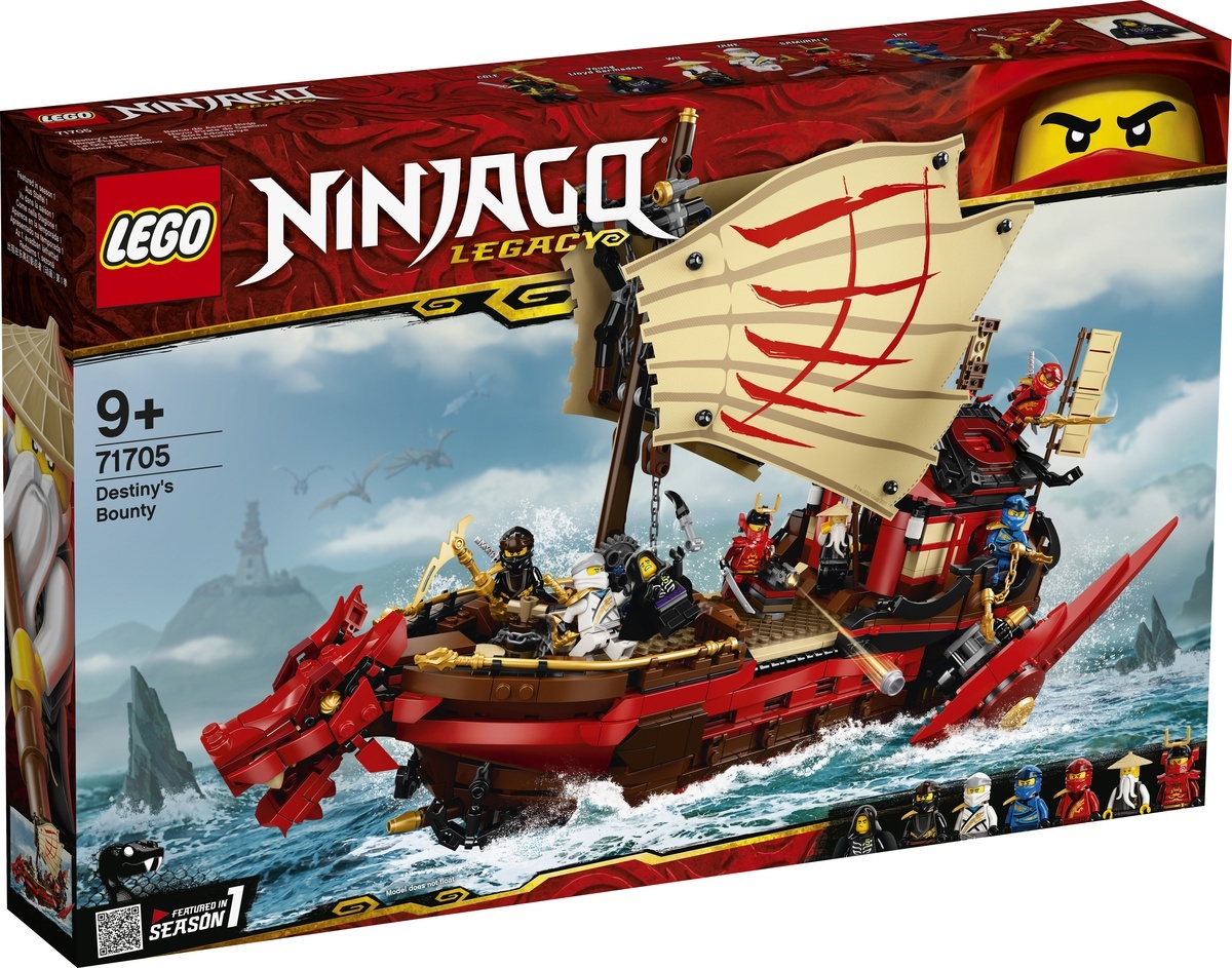 Конструктор LEGO Ninjago 71705 Летающий корабль Мастера Ву - купить с  доставкой по выгодным ценам в интернет-магазине OZON (181190775)