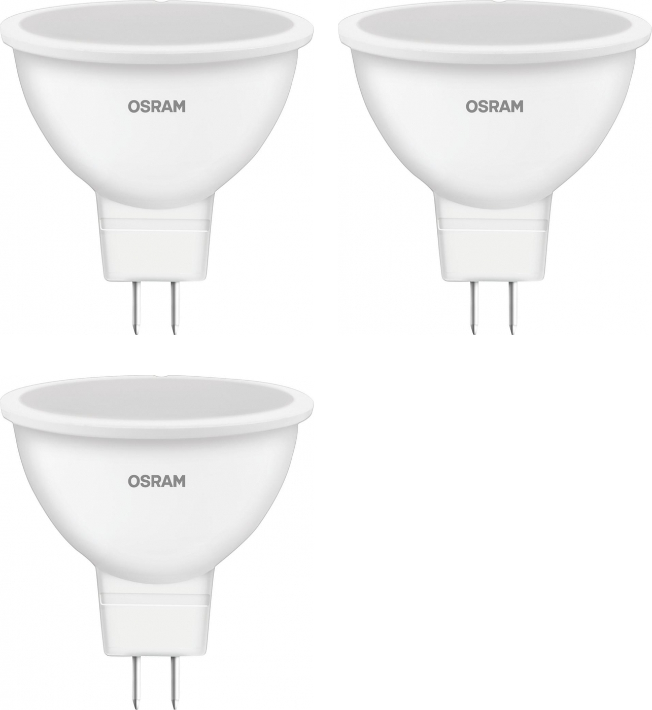 Лампочка Osram LED Star Classic 214483/3, Нейтральный свет, GU5.3, 5 Вт, Светодиодная, 3 шт.