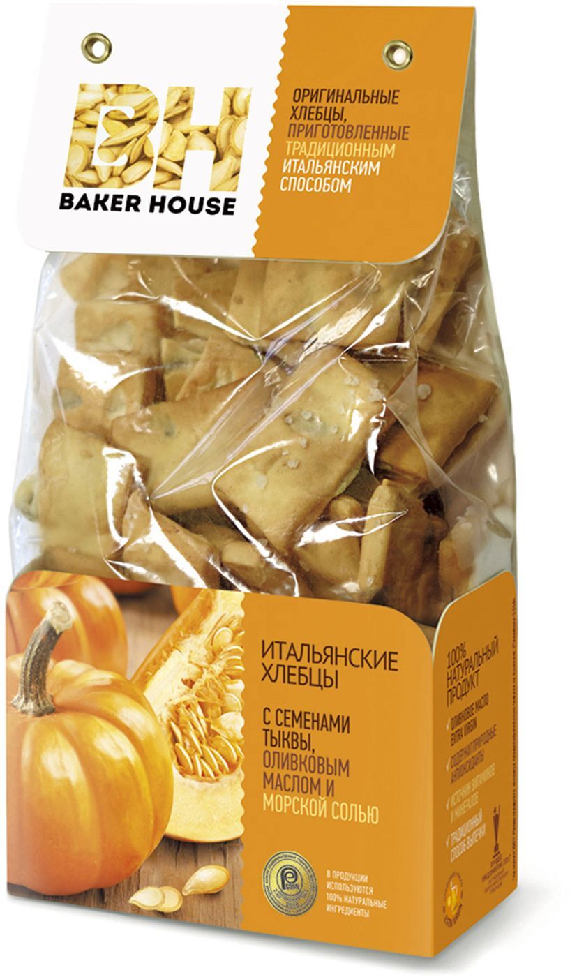 Хлебцы Baker House Итальянские, с семенами тыквы, оливковым маслом и ...