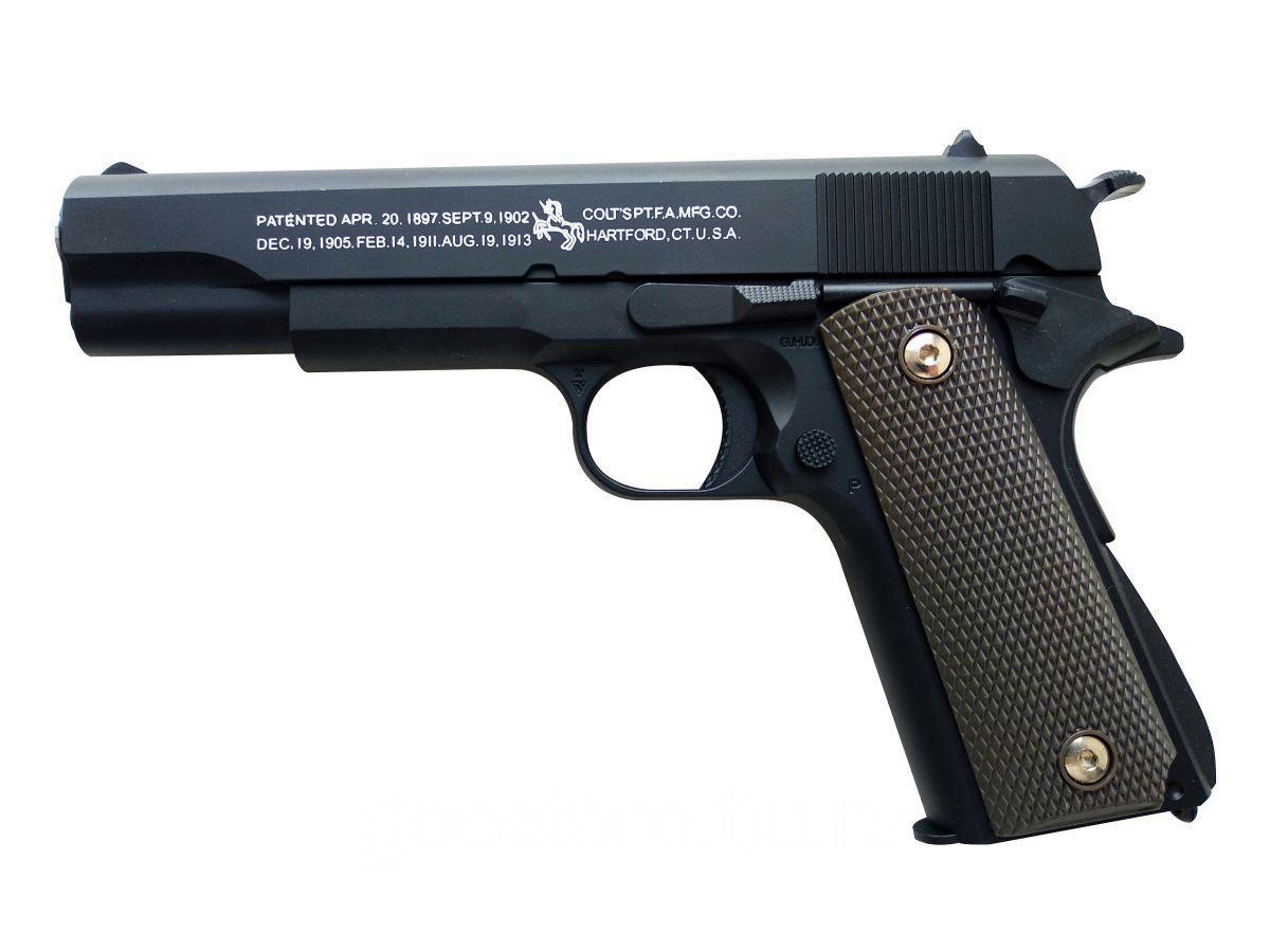 Пистолет Colt 1911 MAFIA металл на пластиковых пульках 6 мм 1:1 - купить с  доставкой по выгодным ценам в интернет-магазине OZON (788111109)