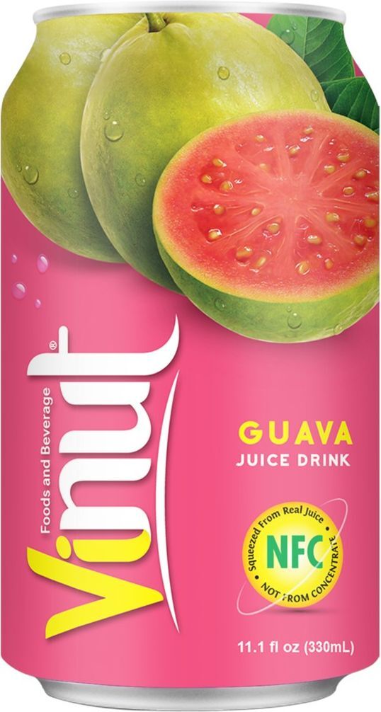 Газированный напиток ViNut сокосодержащий Pink Guava juice drink