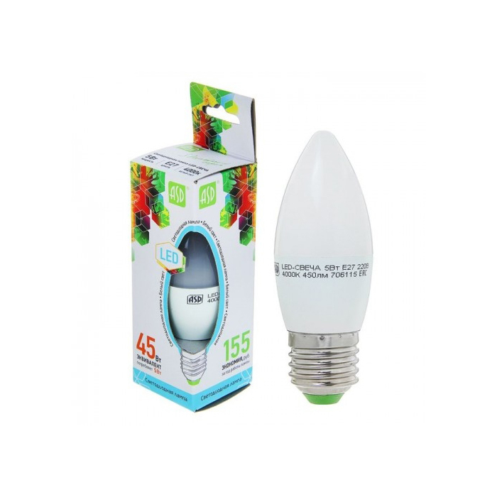 Светодиодная лампа Asd LED-Свеча-standard-5-E27-4000 - купить лампу Asd LED-Свеча-standard-5-E27-4000 по выгодной цене в интернет-магазине Светодиодная лампа Asd LED-Свеча-standard-5-E27-4000 - купить лампу Asd LED-Свеча-standard-5-E27-4000 по выгодной цене в интернет-магазине