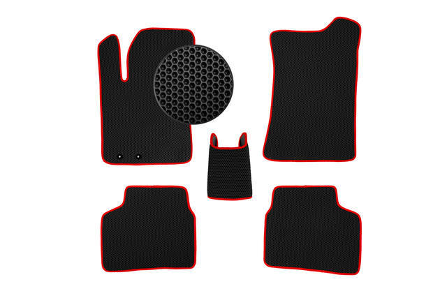 Коврики в салон автомобиля VseKovriki VSKOV1-73, цвет черный, красный ...