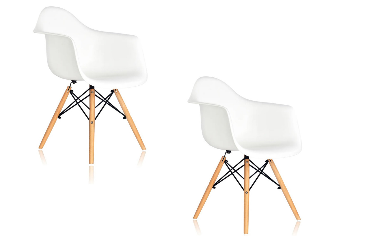 Стул eames комплект. Стул DSW хром.