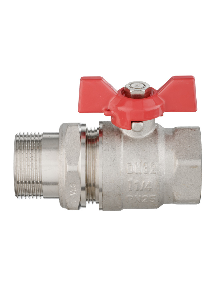 Характеристики Кран шаровой с полусгоном 1 1/4\" вн.-нар. рукоятка ...