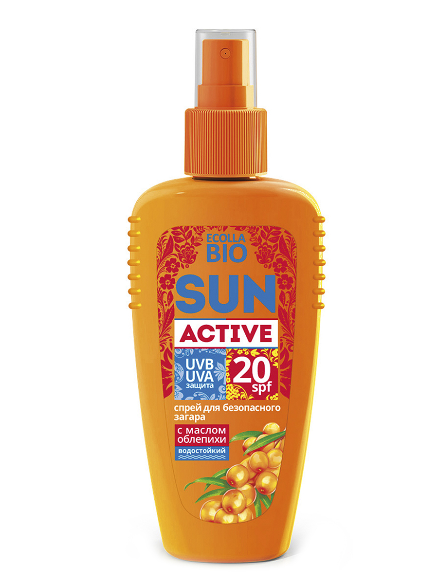 Sun Active Спрей для безопасного загара SPF 20, 120 мл купить с