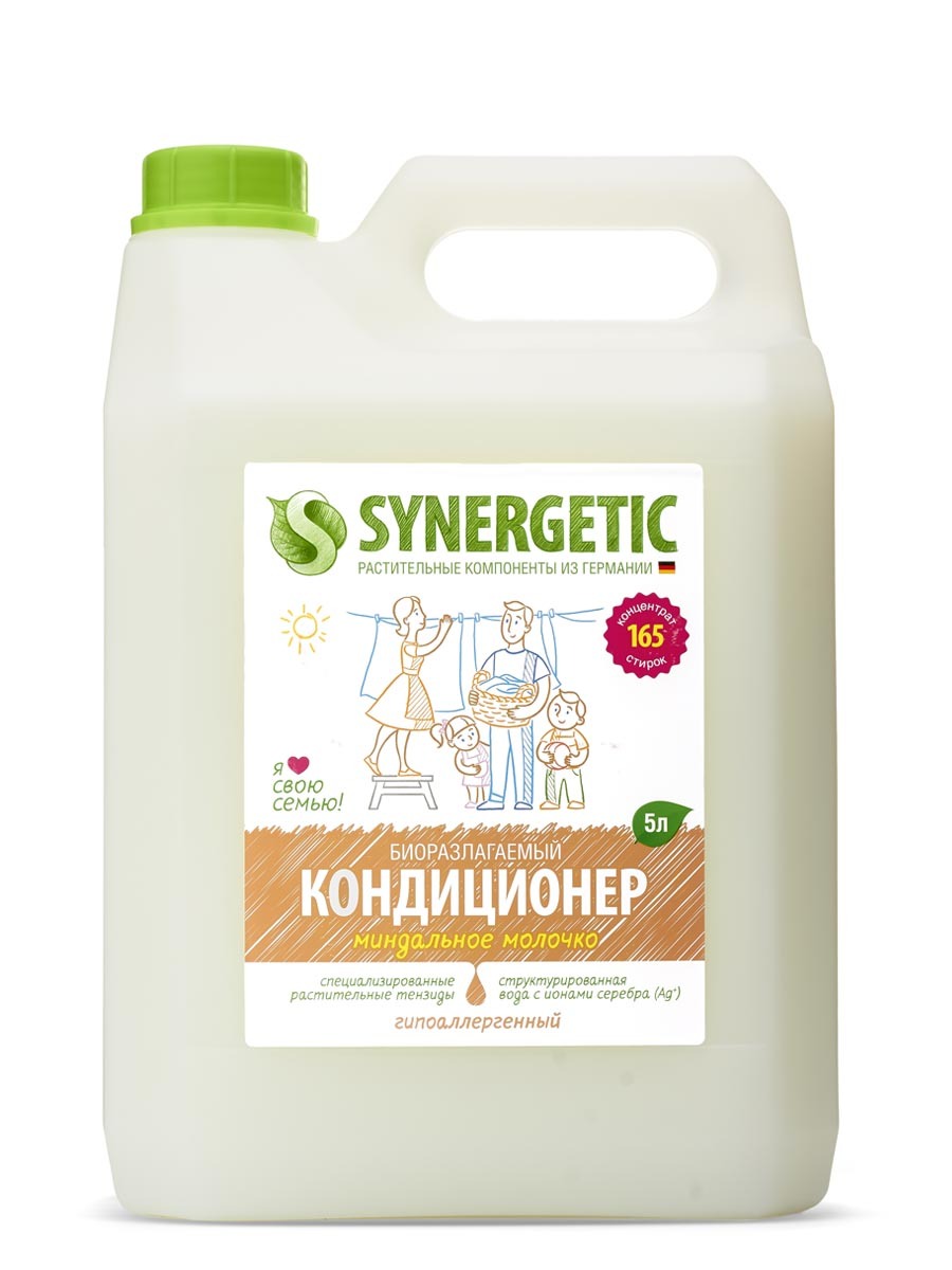 Synergetic Кондиционер для белья МИНДАЛЬНОЕ МОЛОЧКО 5 л