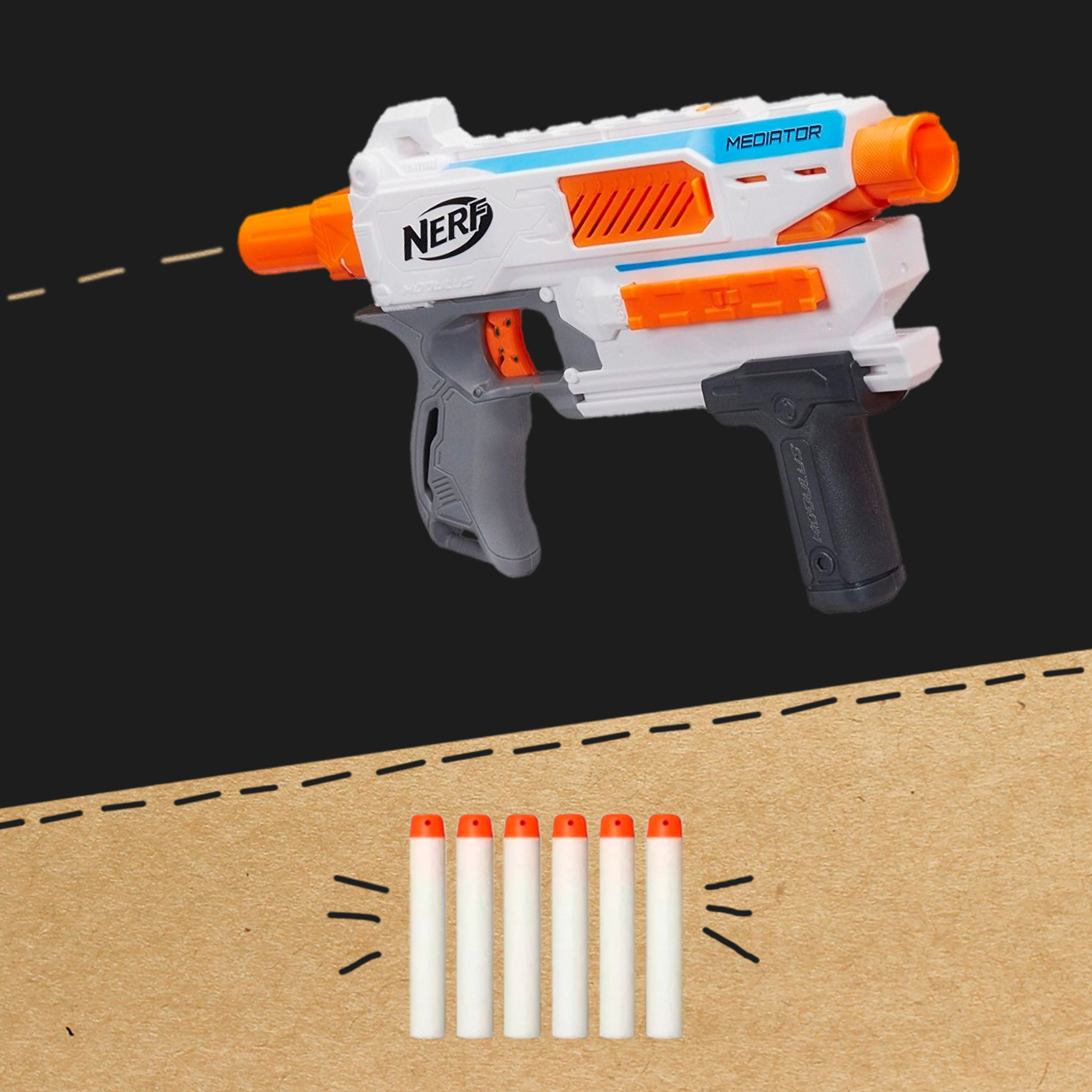 Бластер Нерф модулус Медиатор Nerf Modulus Mediator, пистолет детский,  игрушечное оружие для мальчика - купить с доставкой по выгодным ценам в  интернет-магазине OZON (721534773)