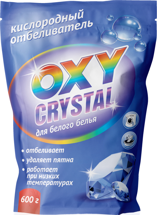 Кислородный отбеливатель Oxy crystal для белого белья, 600 г — купить в ...