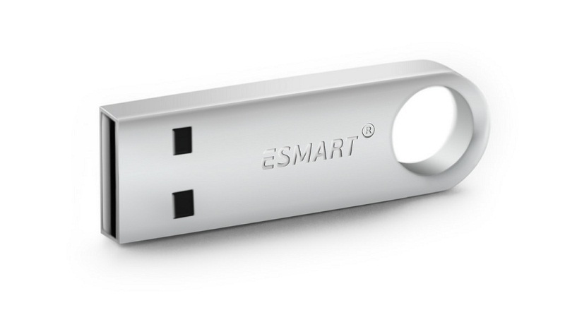 ЭЦП Токен USB ключ ESMART Token USB 64K Metal, серт ФСТЭК, инд упак., серый