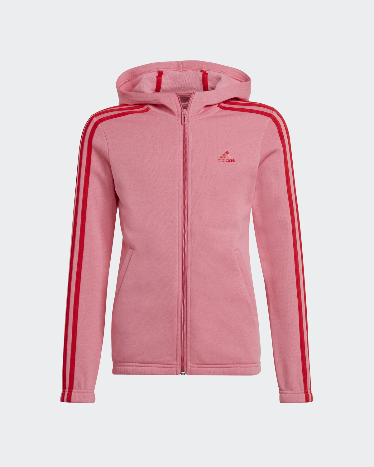 Pink adidas zip store hoodie