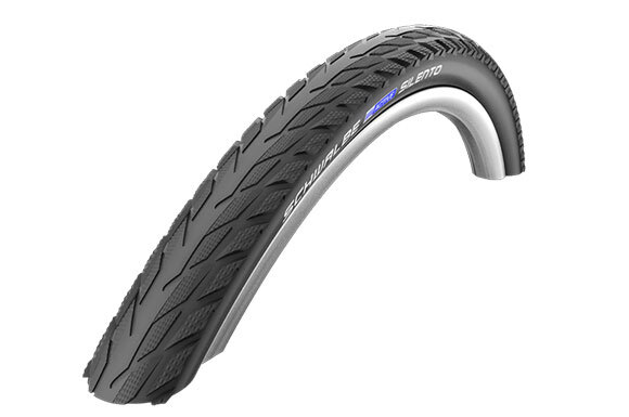 Покрышка велосипедная SCHWALBE 26x1.75 (47-559) SILENTO K-Guard, B/B-SK+RT (светоотражающая полоса) HS421 SBC 50EPI.