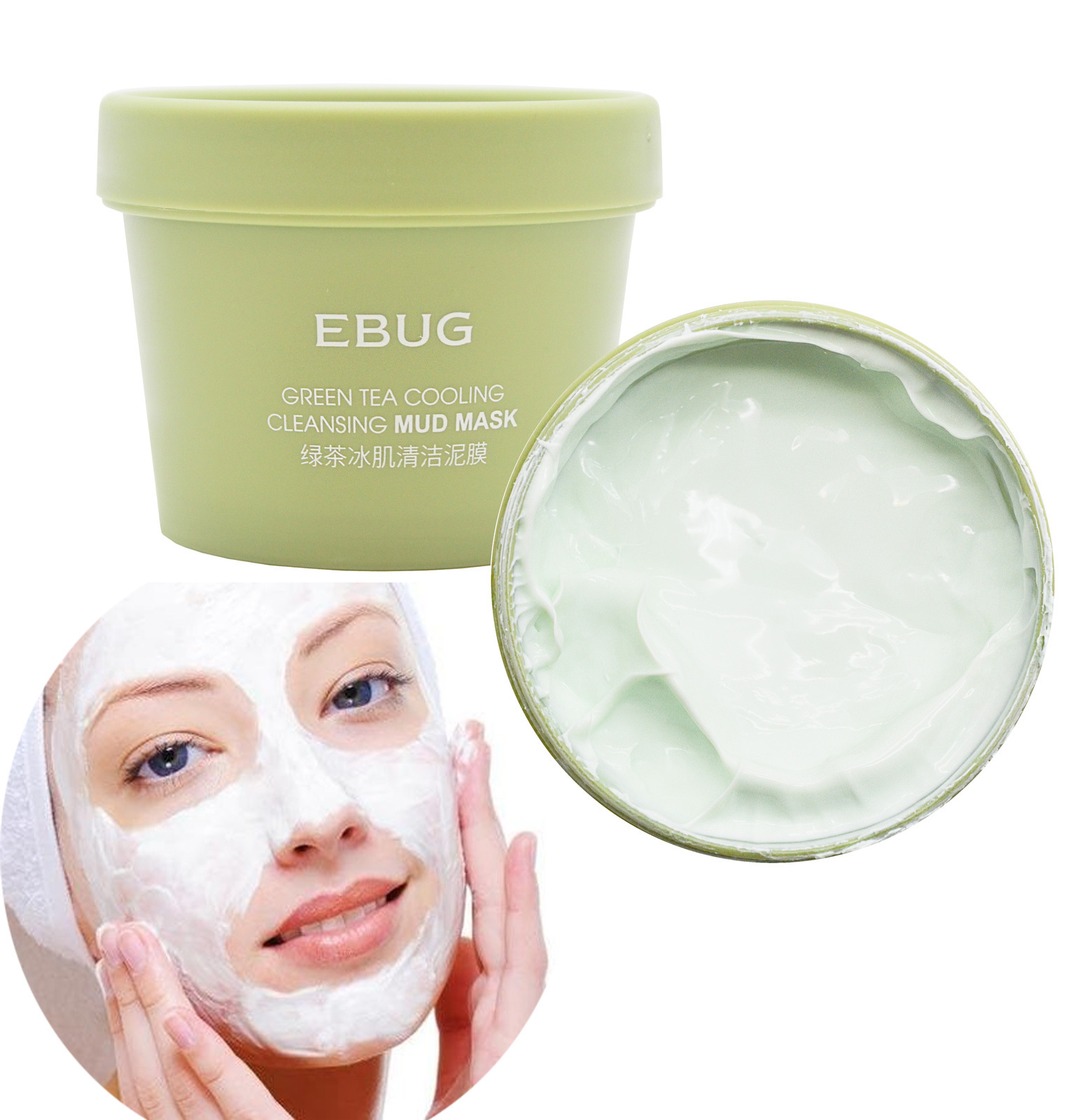 Охлаждающая маска EBUG Green Tea Cooling Cleansing Mud Mask / Грязевая