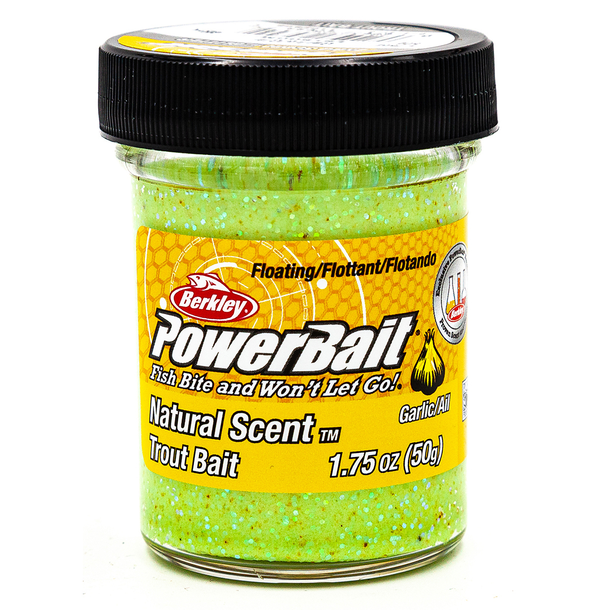 Berkley PowerBait Natural Rainbow Glitter Garlic Trout Dough Fishing Bait  1.75oz