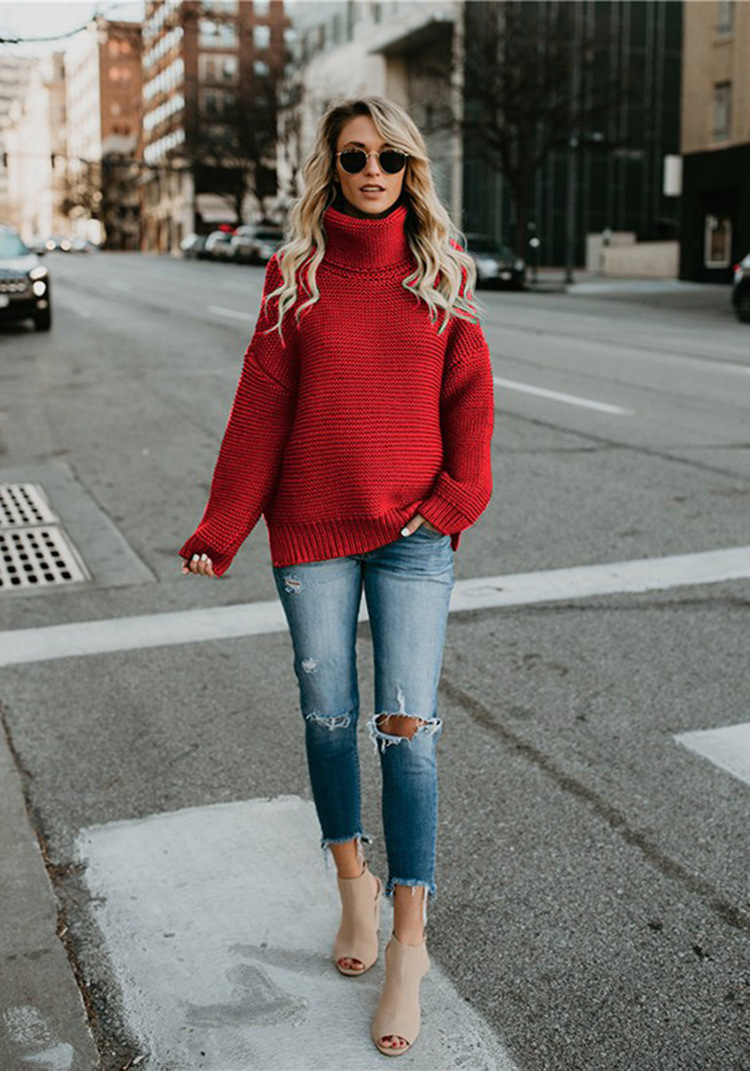 Джинсы свитер. Джинсы и свитер. Красный свитер оверсайз. Джинсы с свитером оверсайз. Образ с красным свитером.