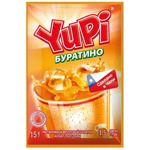 Растворимый напиток YUPI, Юппи, буратино, 24 шт по 15 гр - купить с ...