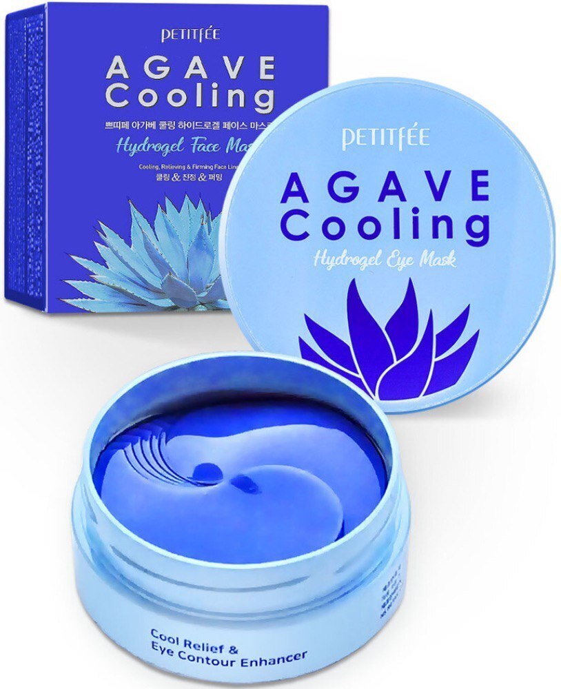 PETITFEE Гидрогелевые патчи для глаз охлаждающие с экстрактом агавы Agave Cooling Hydrogel Eye Patch, 60шт.