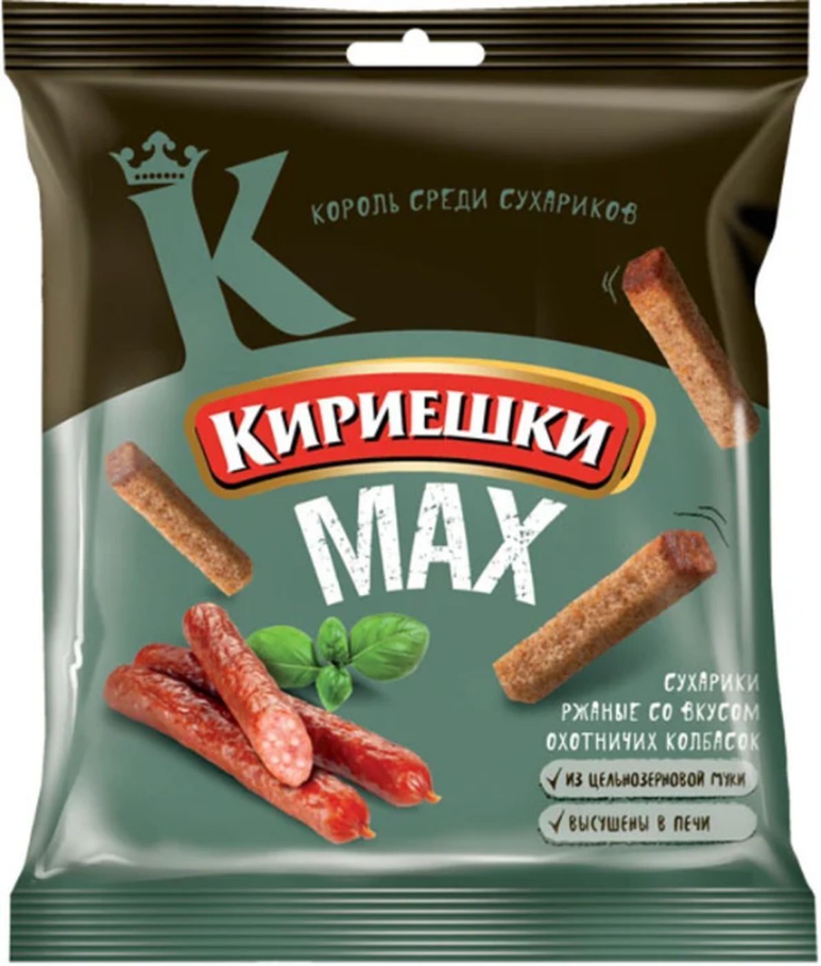 Сухарики Кириешки МАХ ржаные Охотничьи колбаски 40 г - купить с ...