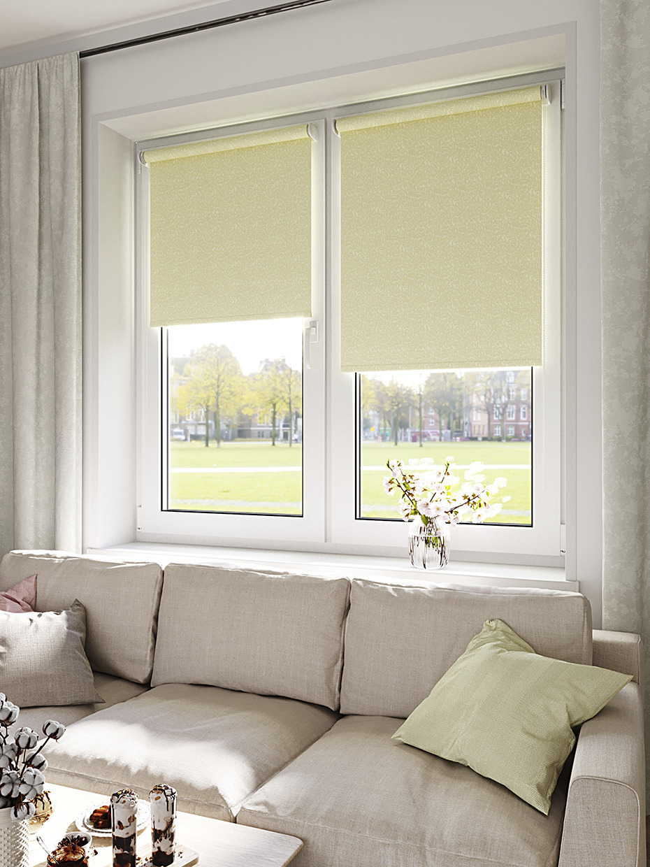 Рулонные шторы LEGRAND МИРАЖ , размер 98х175 см, кремовый, Полиэстер ...