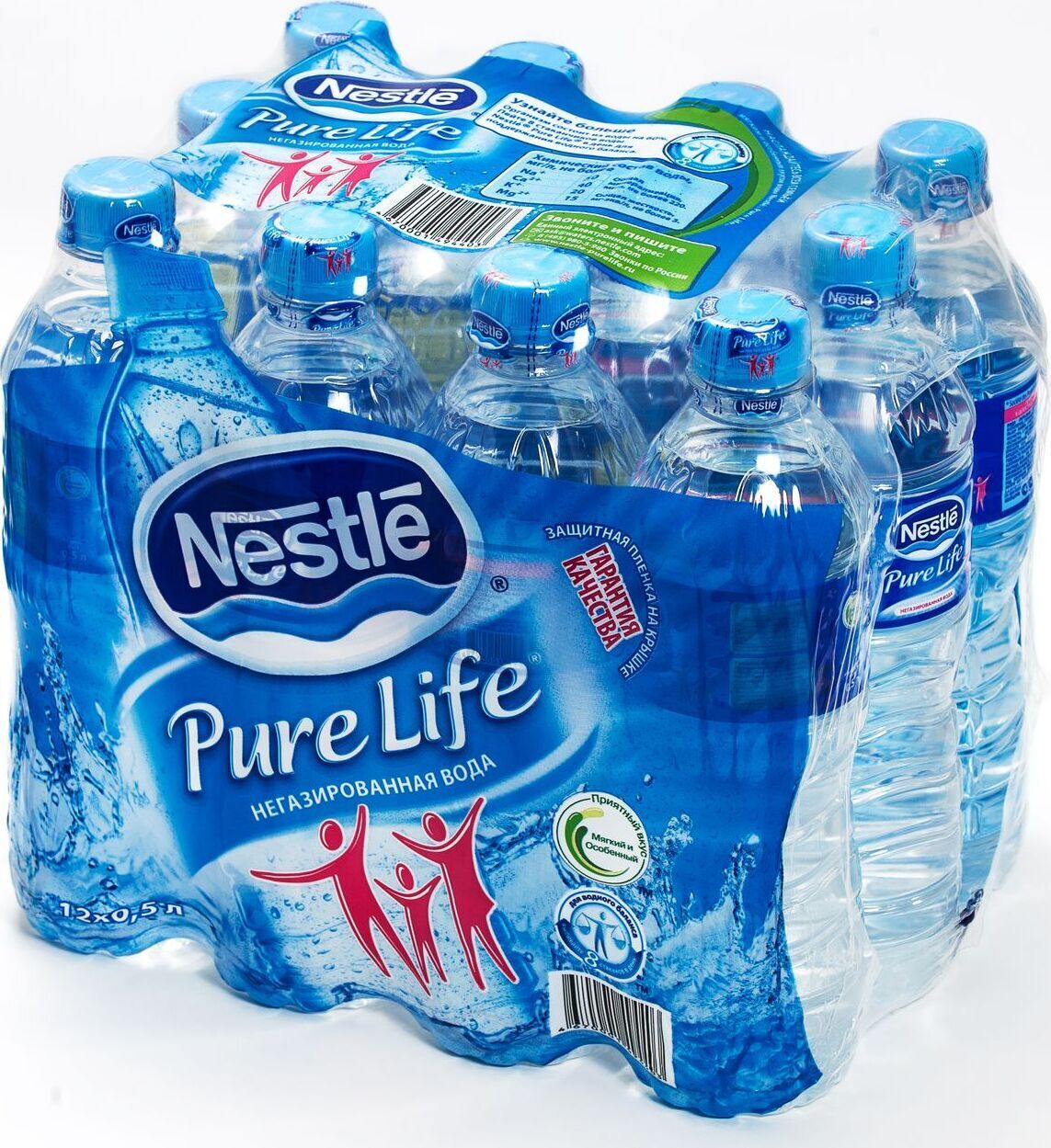 Вода Nestle Pure Life (Нестле пюр Лайф), негазированная 0,5л х 12шт