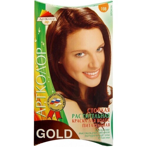 АртКолор Gold Краска для волос, тон 108 - Бронза — купить в интернет ...