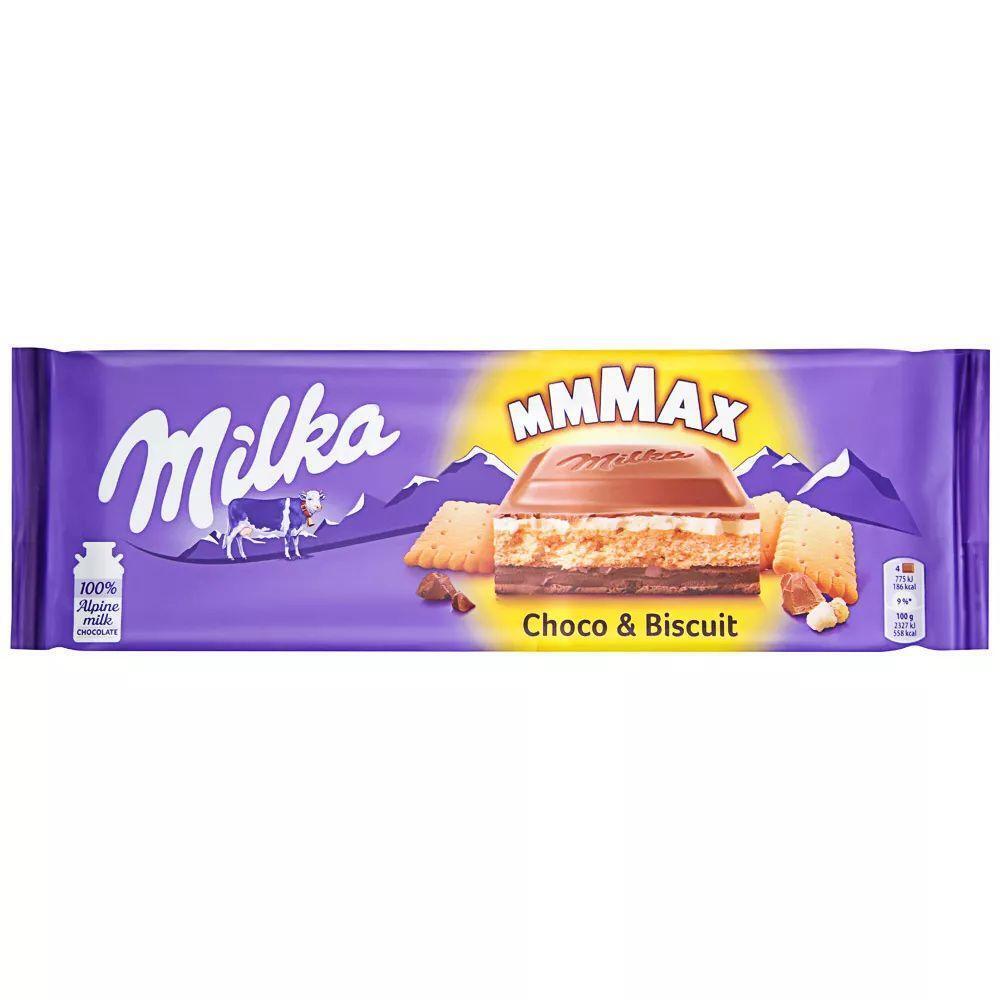 Шоколад Milka Choco & Biscuit, с печеньем, 300 г