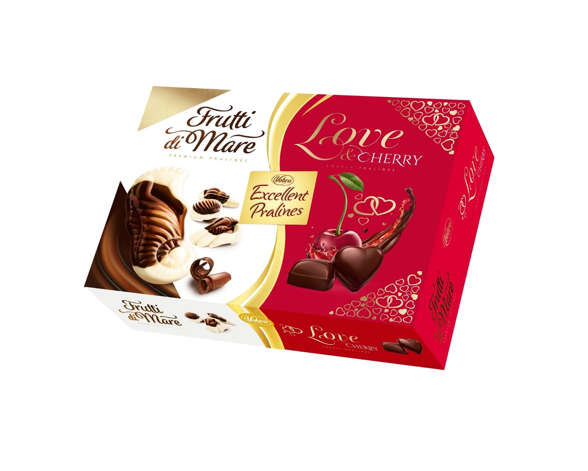 Конфеты шоколадные в коробке Vobro Excellent Pralines, подарочные конфеты ш...