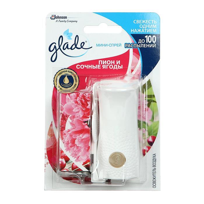 Освежитель воздуха Glade Пион и сочные ягоды, мини спрей, основной блок ...