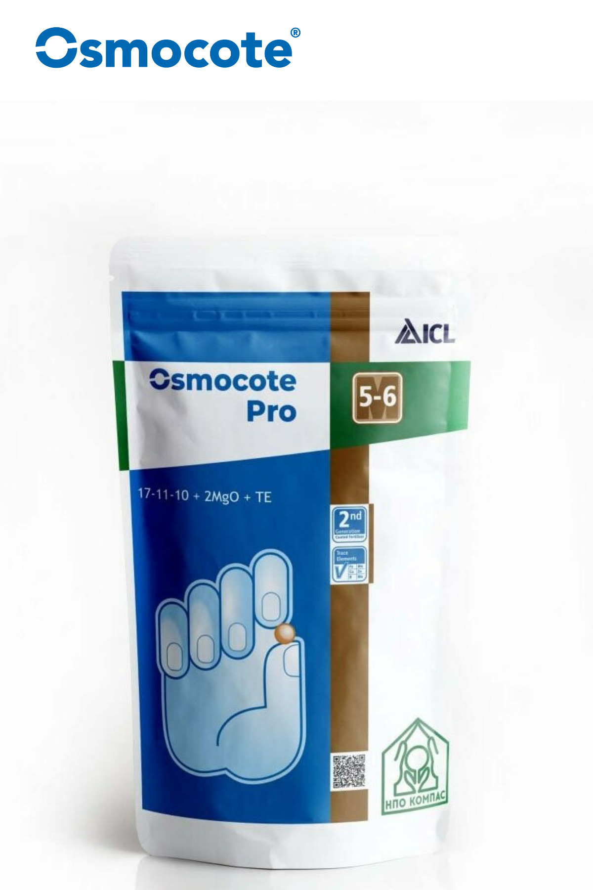 Осмокот ПРО 5-6 мес Osmocote PRO 5-6 NPK 17-11-10+МЭ удобрение ...