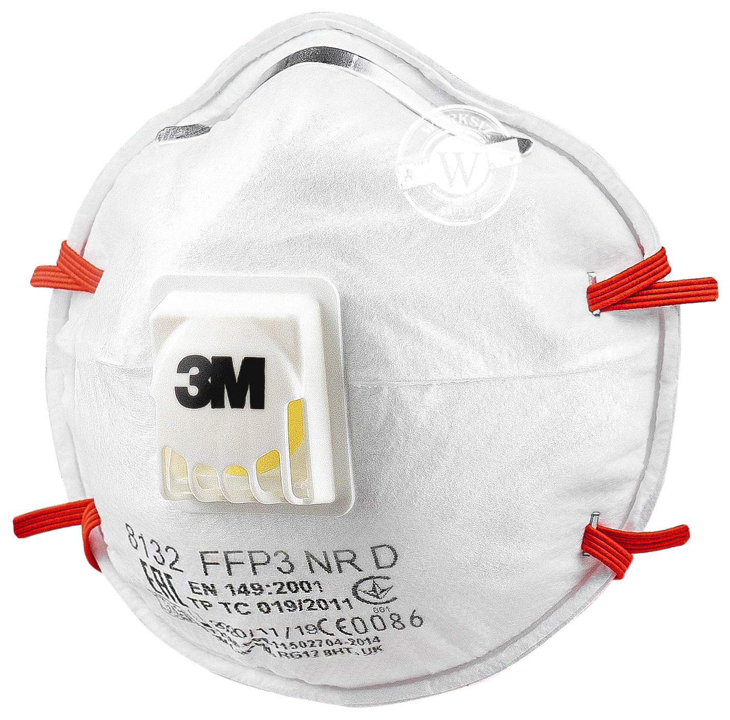 Респиратор3М8132/FFP3склапаномвыдоха/сзащитойотаэрозолей(пыль,дымтуман),аллергенов,бактериальныхивирусныхинфекций,10шт.