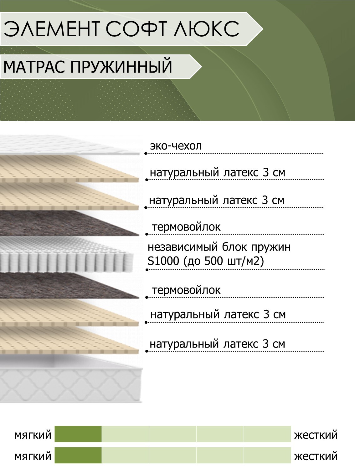 Натуральный латекс матрас 100