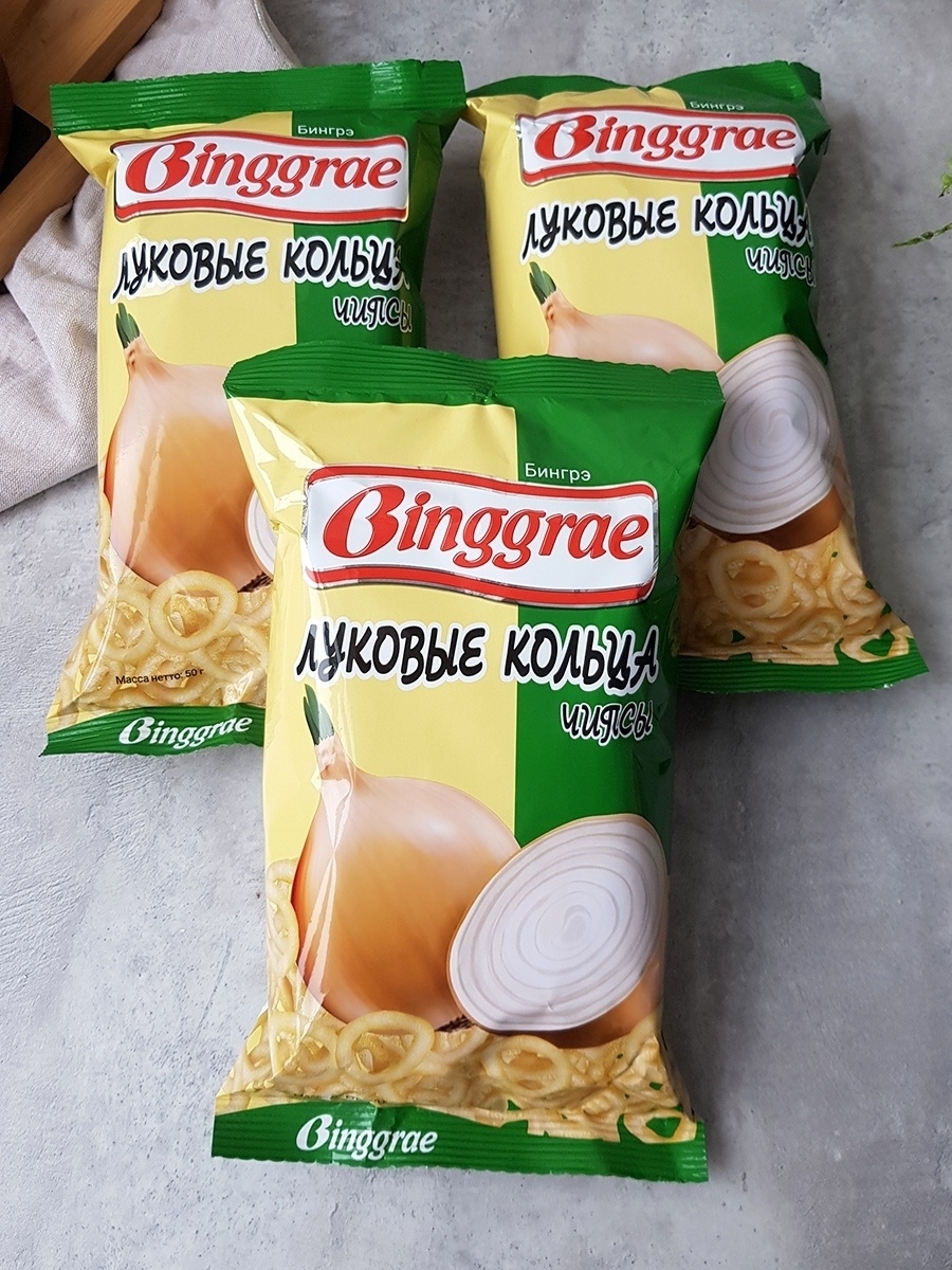 Binggrae / Чипсы Луковые кольца 50г, 3 шт — купить в интернет-магазине ...