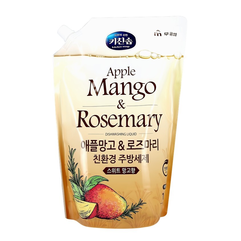 MUKUNGHWA Средство для мытья посуды Apple Mango & Rosemary, 1,2 л