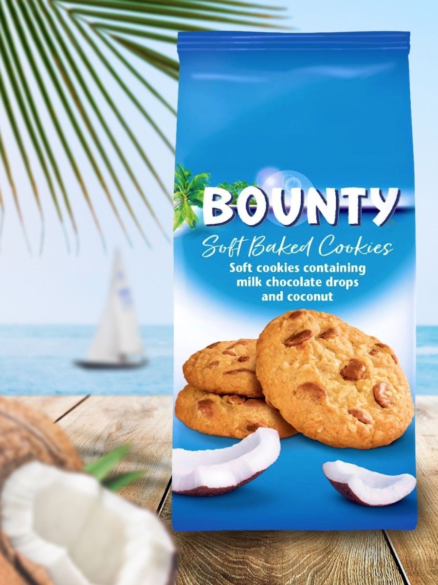 Печенье Bounty Soft Baked Cookies / Баунти Софт Бейкед Кукис 180 г.  (Великобритания) - купить с доставкой по выгодным ценам в интернет-магазине  OZON (804419773)