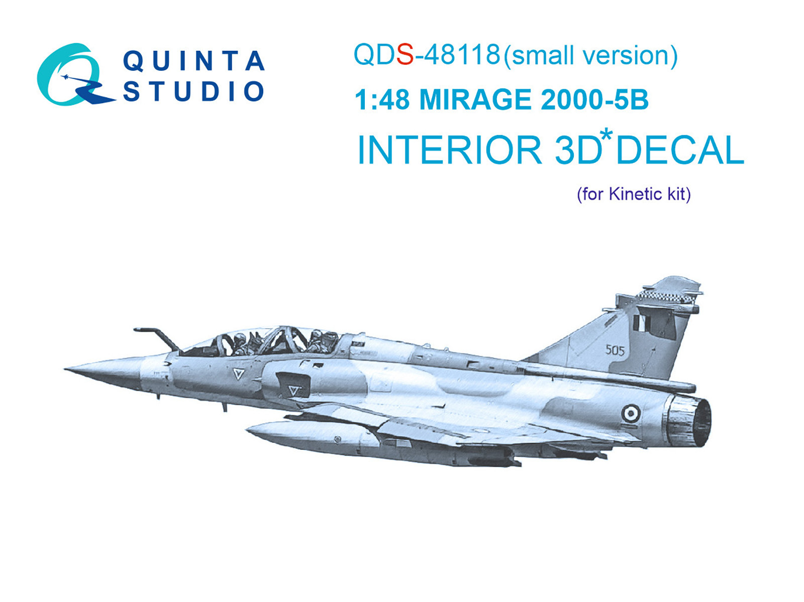 QuintaStudio3DДекальMirage2000-5BSmallversion(Kinetic),1/48,Цветной3dинтерьердлясборноймодели