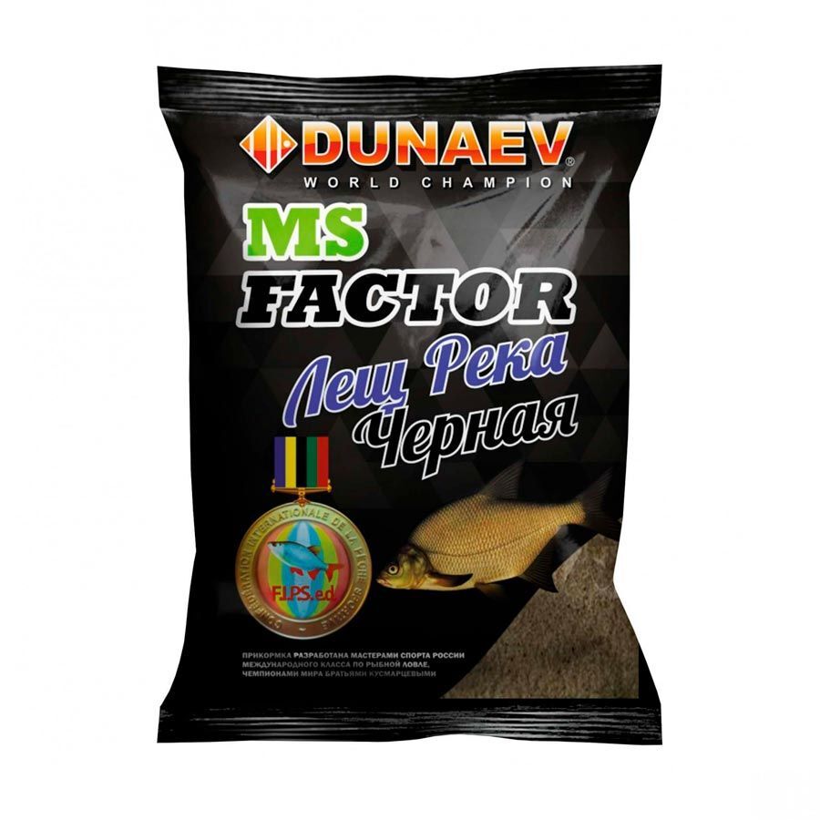 Прикормка Dunaev MS FACTOR 1кг ЛЕЩ-РЕКА Чёрная