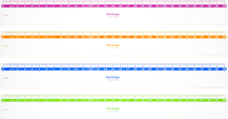 Линейка Berlingo Color, 30 см, прозрачная