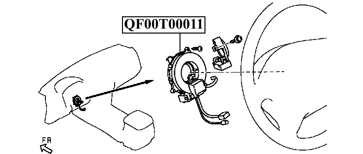 кольцо контактное подушки безопасности, qf00e00017 аналог mitsubishi 8619a018