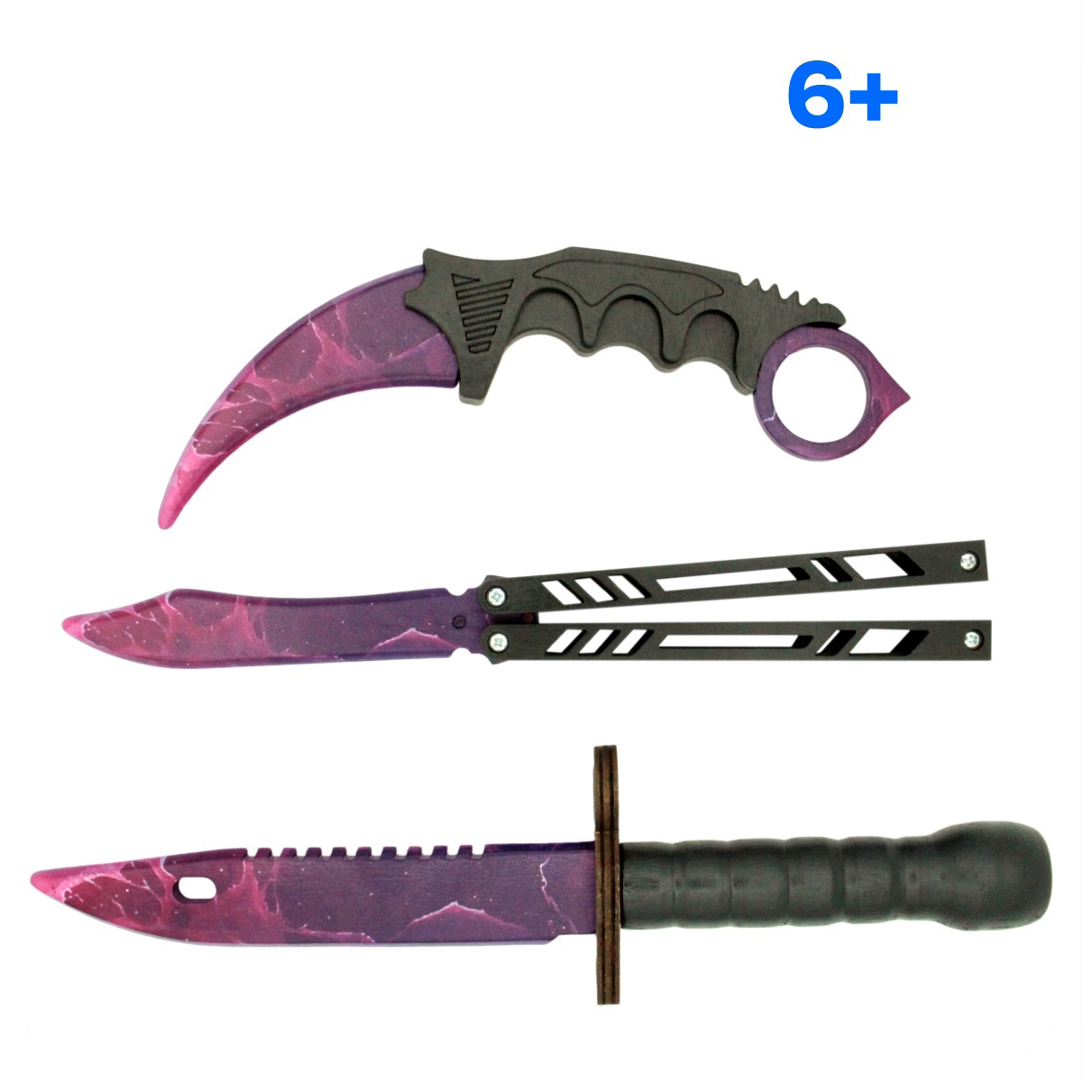 Набор детского деревянного оружия Geekroom 3 ножа Universe - купить с доставкой по выгодным ценам в интернет-магазине OZON (250084872)