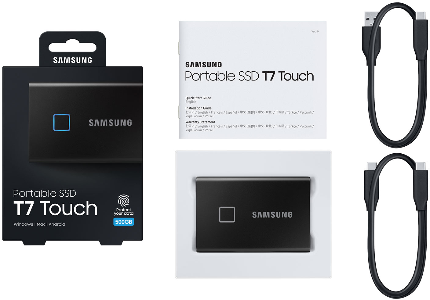 Samsung portable ssd t9 2tb какие подключения Внешний SSD диск Samsung MU-PC500K/WW, 500 ГБ - купить по выгодной цене в интерн