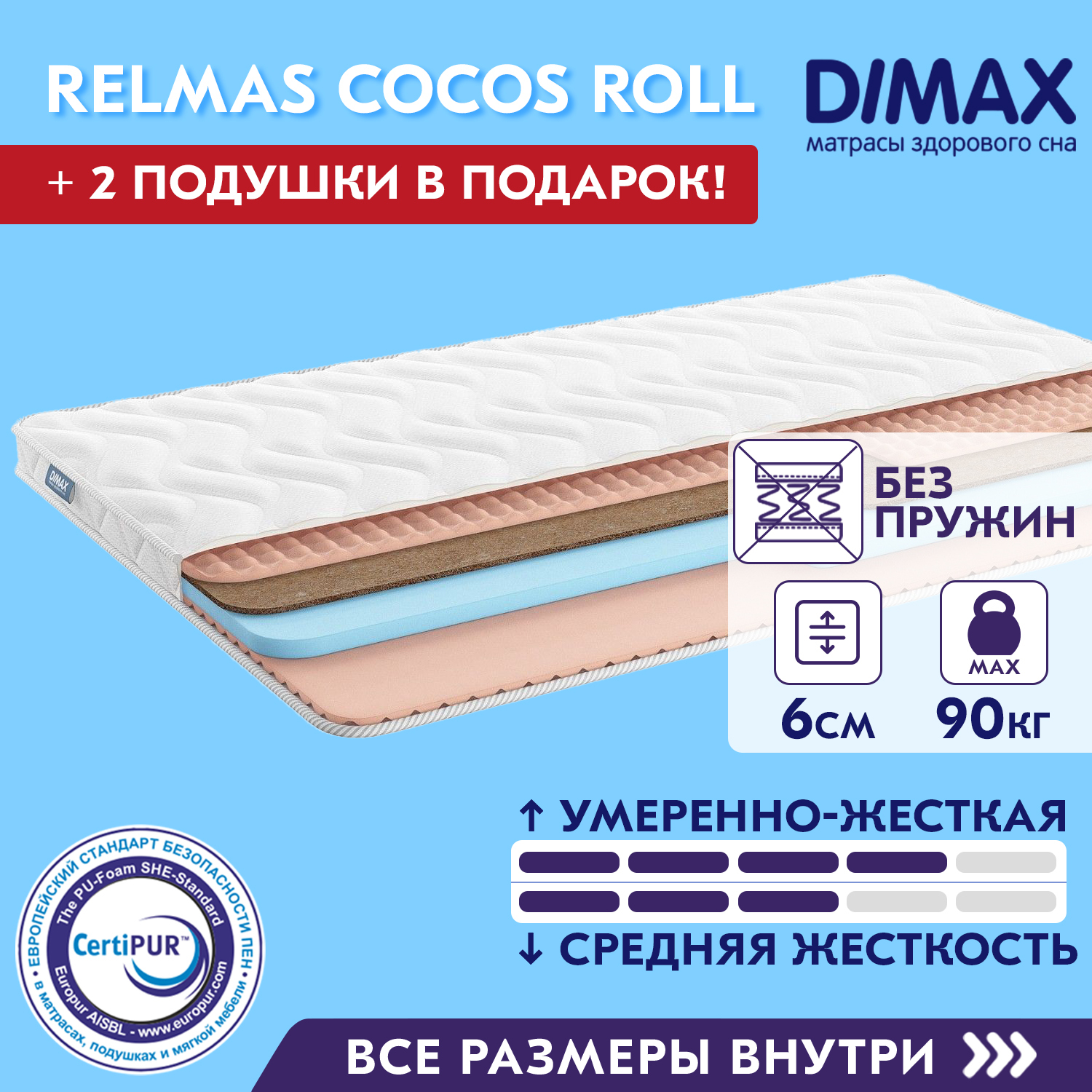 Матрас roll cocos max