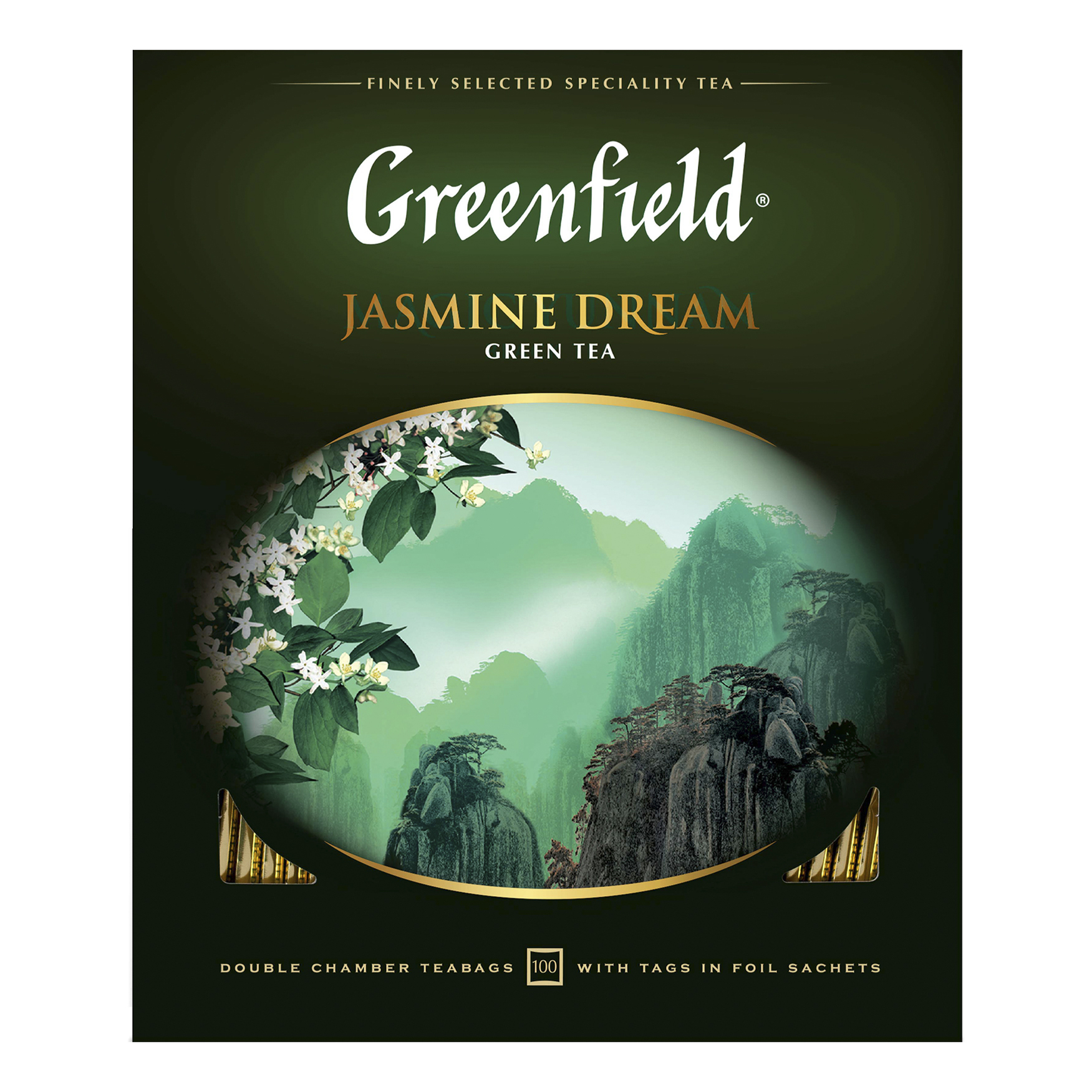 Dreaming green. Чай Greenfield Jasmine Dream. Greenfield чай зеленый с жасмином. Гринфилд Жасмин 200 гр. Час Гринфилд с жасином.