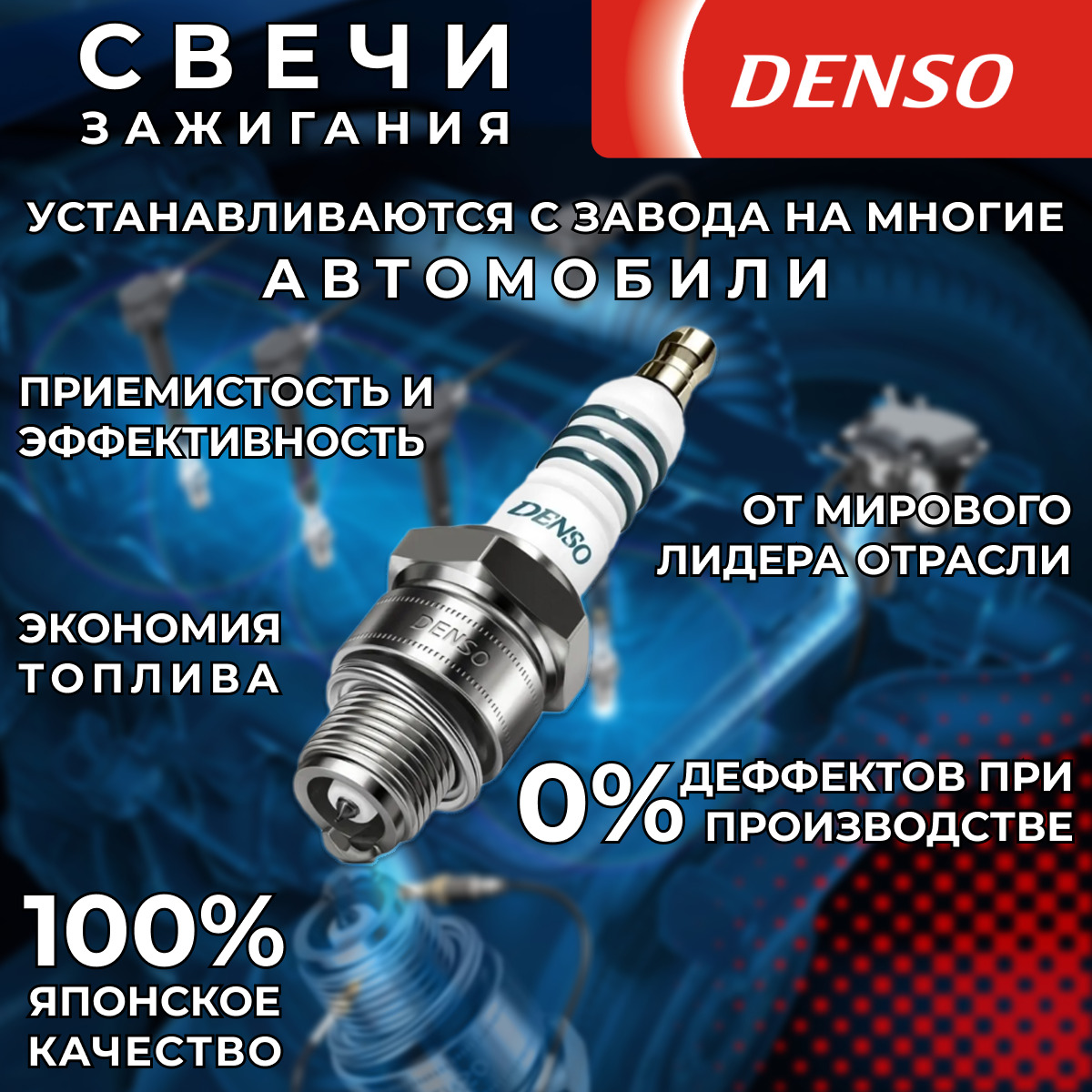 Свеча зажигания иридиевая DENSO IWM31 (1шт.)