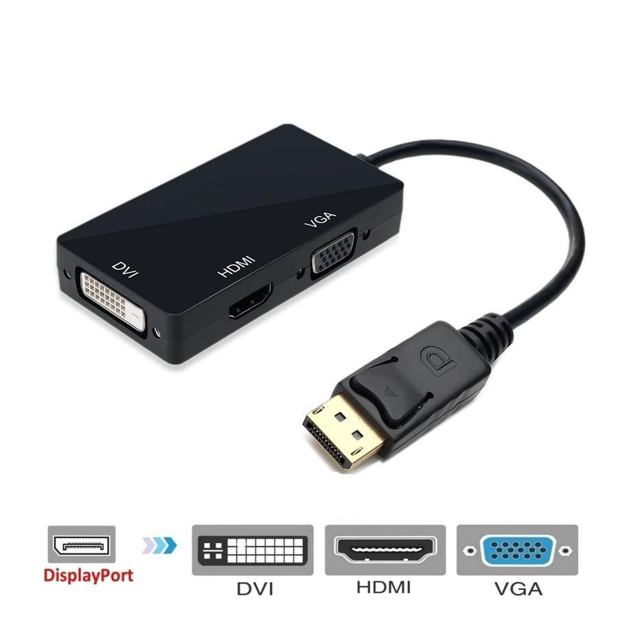 АдаптерDisplayPort/M-HDMI/DVI/VGA,0.2м,черный